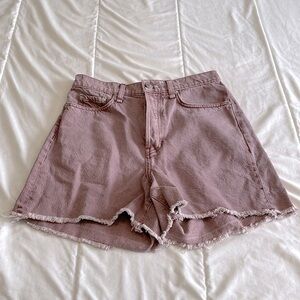 Rag & Bone Maya High-Rise Shorty Short in Light Plum Size 27